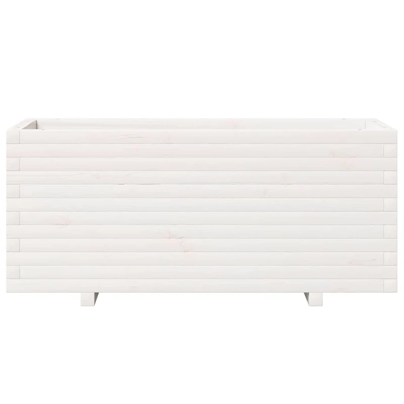 Jardinera Madera Maciza De Pino Blanco 110x40x49,5 Cm