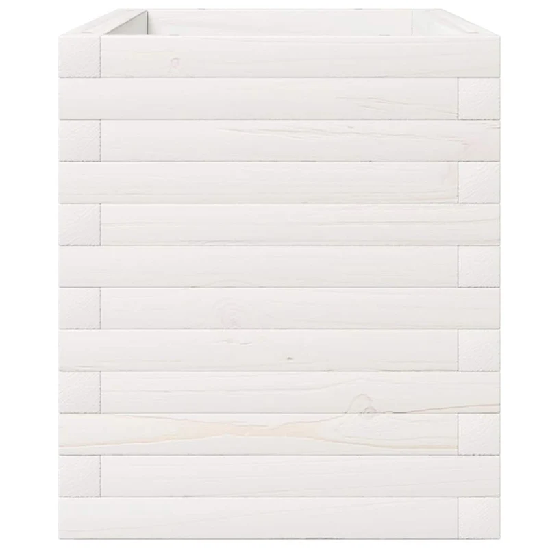 Jardinera Madera Maciza De Pino Blanco 110x40x49,5 Cm
