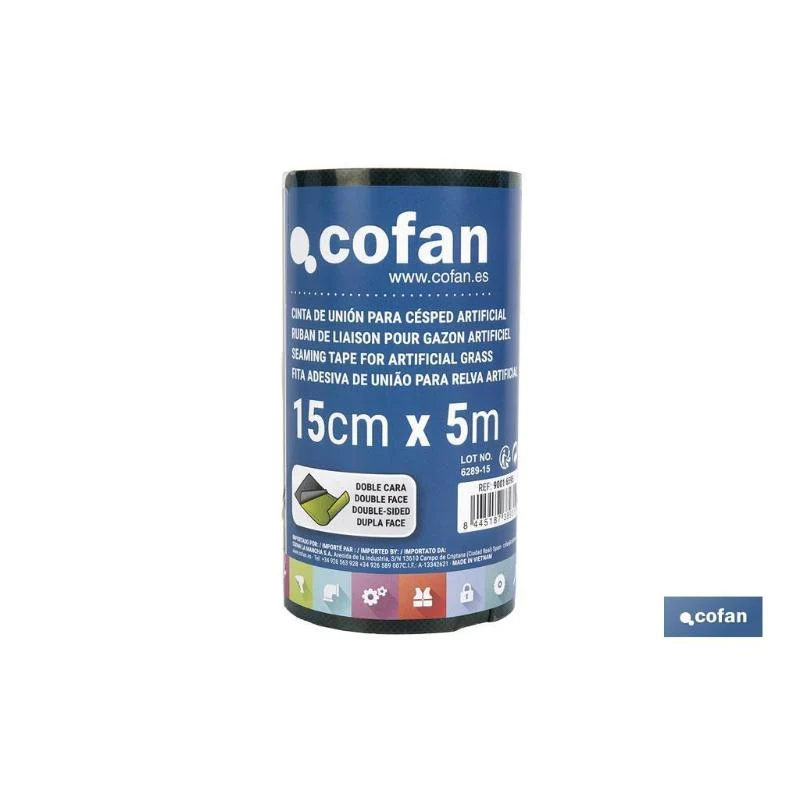 Cinta De Unión Para Césped Artificial Doble Cara 15 Cm X 5 M Verde