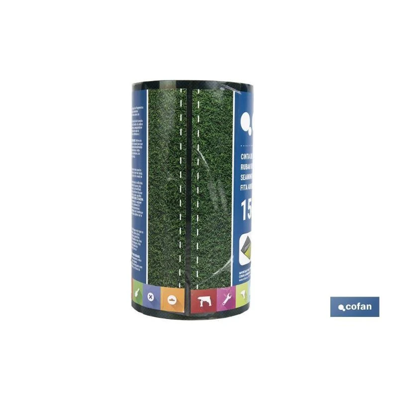 Cinta De Unión Para Césped Artificial Doble Cara 15 Cm X 5 M Verde