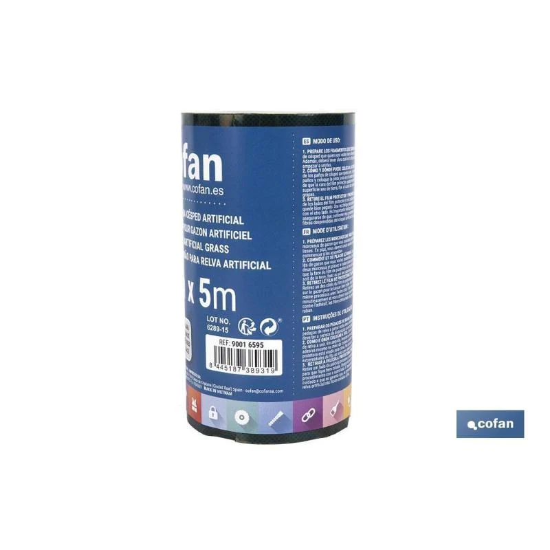Cinta De Unión Para Césped Artificial Doble Cara 15 Cm X 5 M Verde