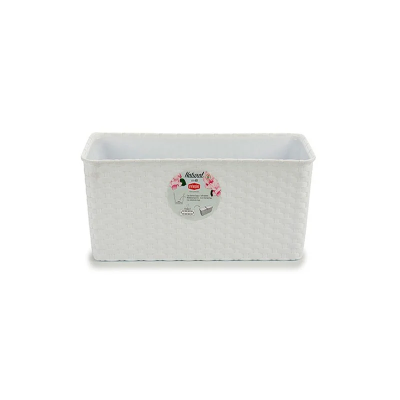 Jardinera Reserva Agua 50 Cm Blanca