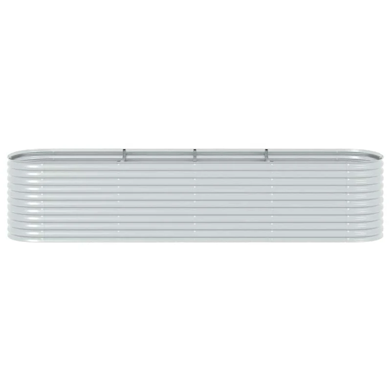 Arriate De Acero Galvanizado Plateado 400x80x81 Cm