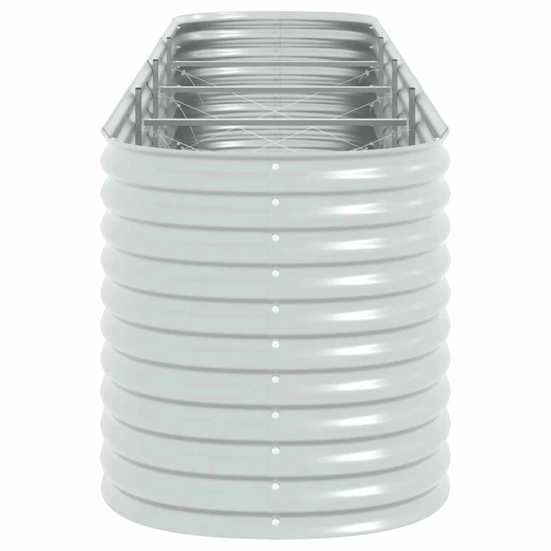 Arriate De Acero Galvanizado Plateado 400x80x81 Cm