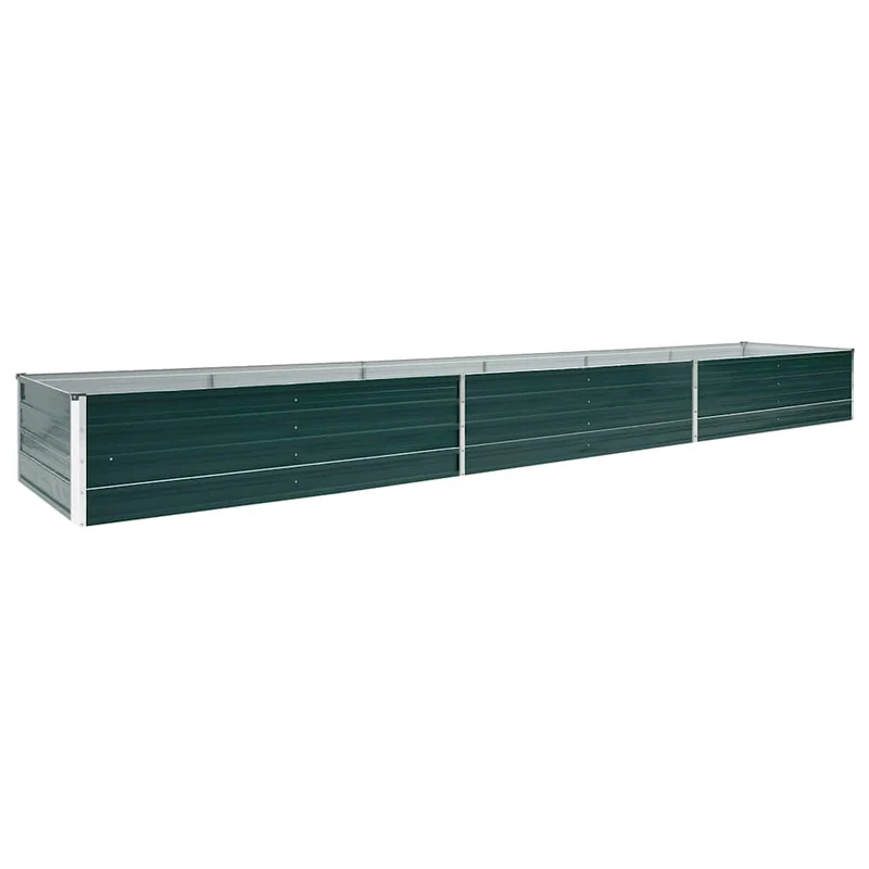 Arriate De Jardín De Acero Galvanizado Verde 480x80x45 Cm