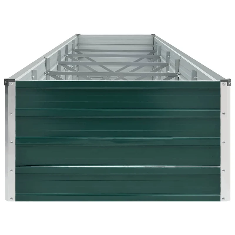Arriate De Jardín De Acero Galvanizado Verde 480x80x45 Cm