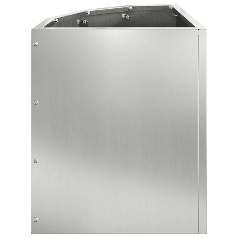 Macetero De Esquina Plateado 30 X 30 X 35 Cm Acero Galvanizado