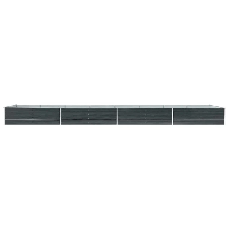 Arriate De Acero Galvanizado Gris Antracita 600x80x45 Cm