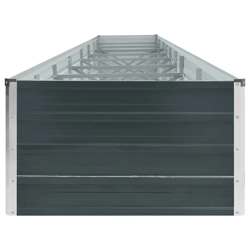 Arriate De Acero Galvanizado Gris Antracita 600x80x45 Cm