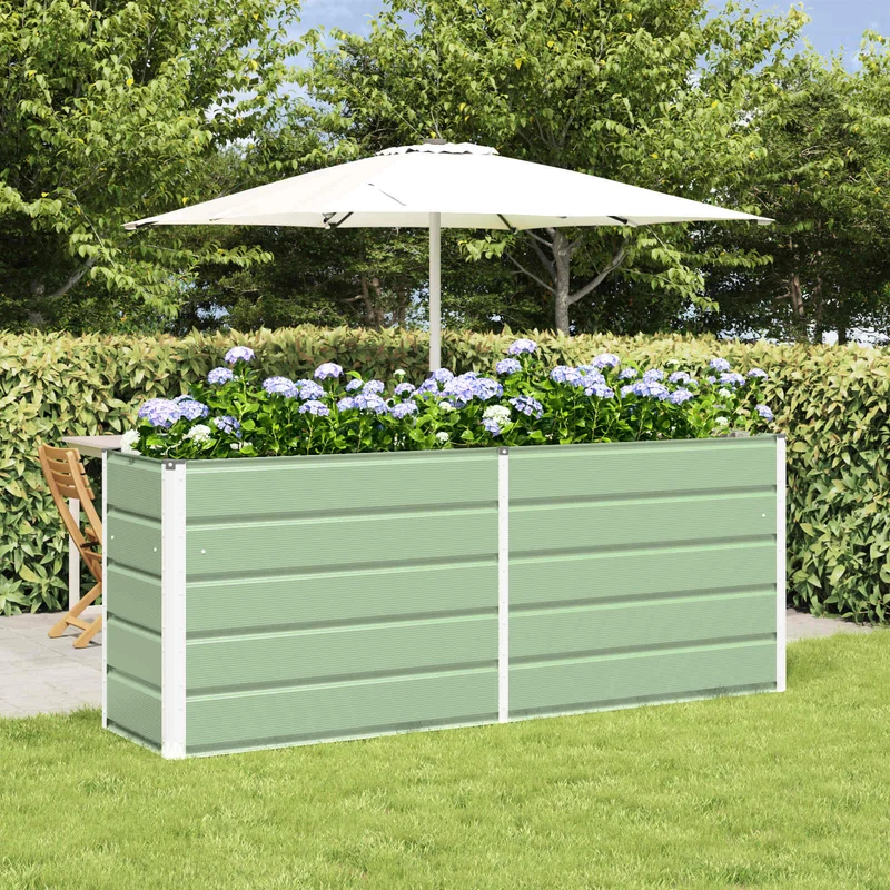 Jardinera Verde Pastel 195 X 50 X 77 Cm Acero Galvanizado
