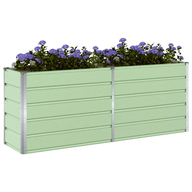 Jardinera Verde Pastel 195 X 50 X 77 Cm Acero Galvanizado
