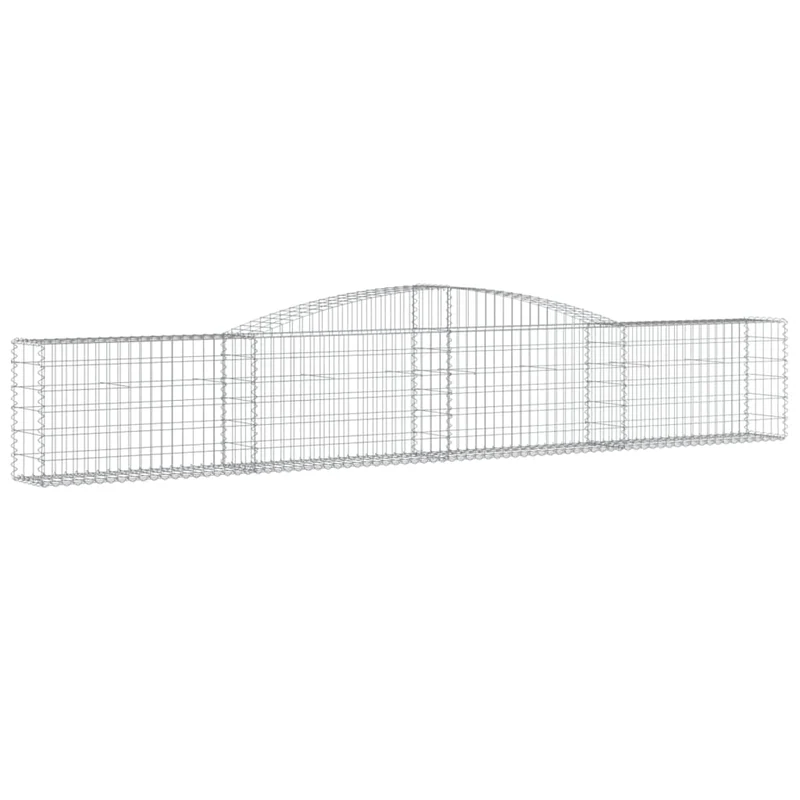 Cestas De Gaviones 10 Uds Forma De Arco Hierro 400x30x60/80 Cm