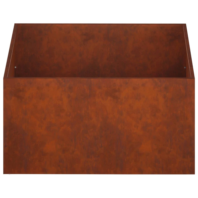 Macetero De Jardín 2 Uds. Oxidado 80 X 80 X 40 Cm Acero Oxidado
