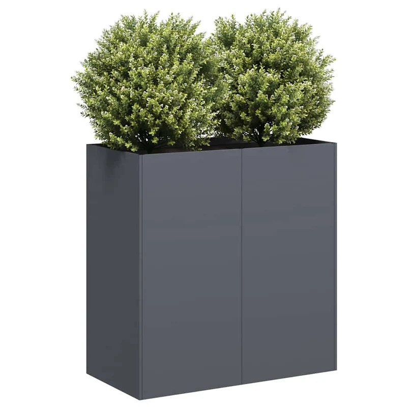 Jardinera De Acero Laminado En Frío Antracita 80x40x80 Cm