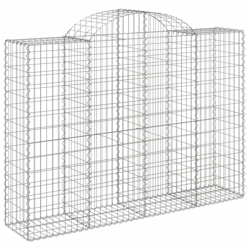 Cestas Gaviones 6 Uds Forma De Arco Hierro 200x50x140/160 Cm