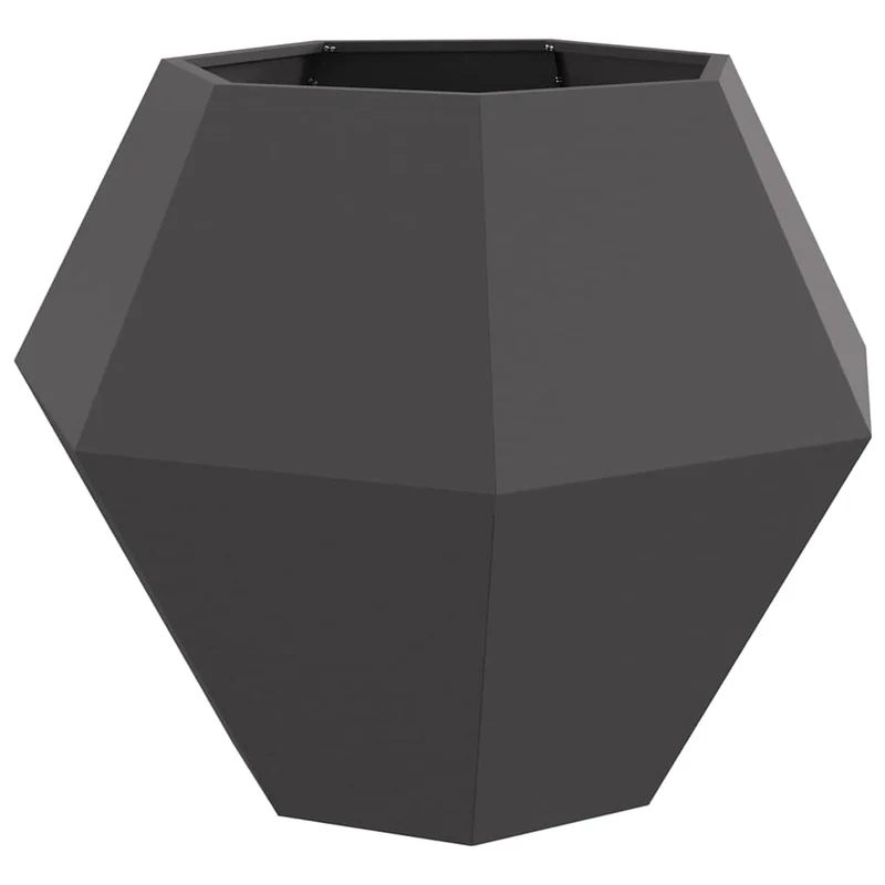 Jardinera 2 Uds. Negro 100 X 100 X 80 Cm Acero