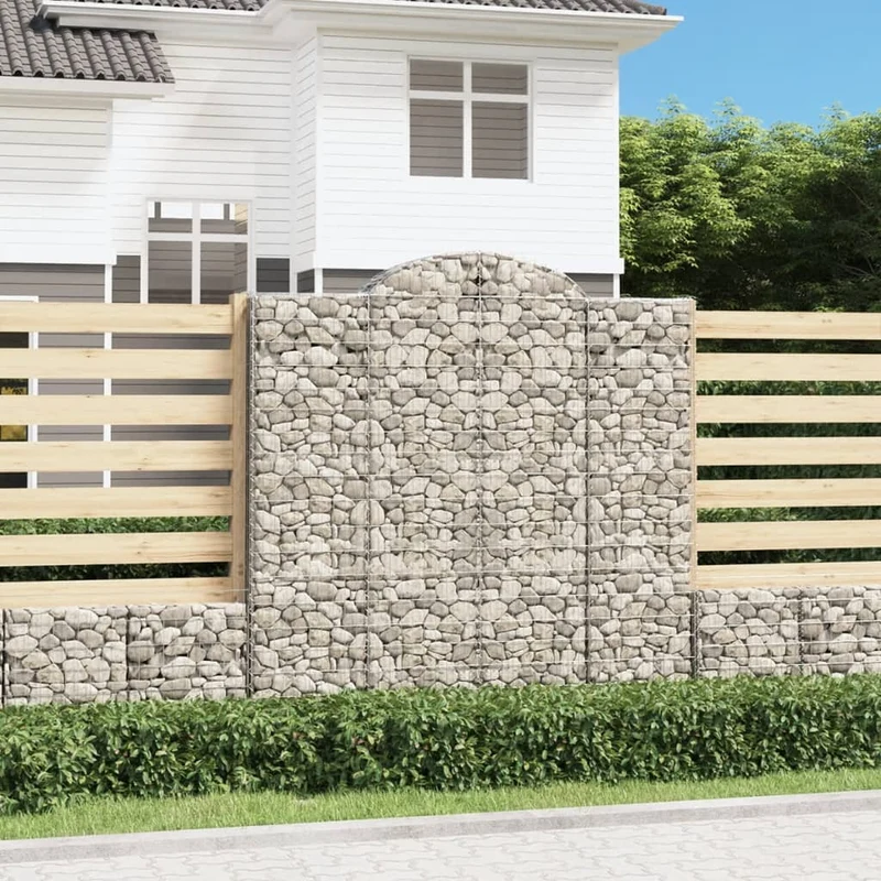 Cestas De Gaviones 11 Uds Forma De Arco Hierro 200x50x200/220cm