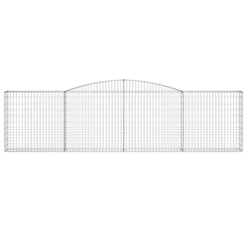 Cestas De Gaviones 3 Uds Forma De Arco Hierro 400x30x100/120 Cm