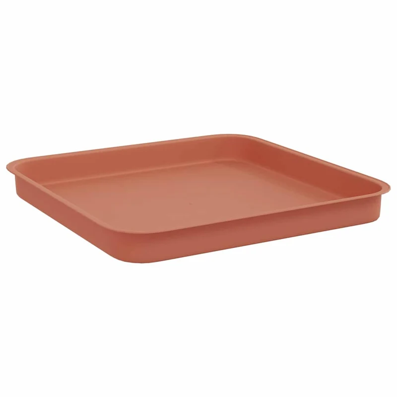 Bandeja Cuadrada Para Flores 24 Uds. Rojo Ladrillo Plástico
