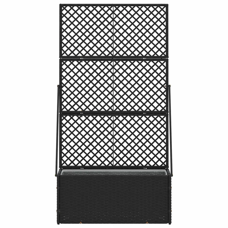 Jardín Enrejado Macetero Negro 70 X 30 X 135 Cm Metal