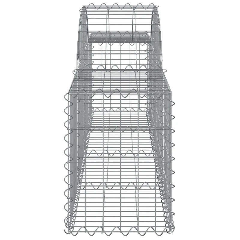 Cestas De Gaviones 10 Uds Forma De Arco Hierro 200x30x40/60 Cm