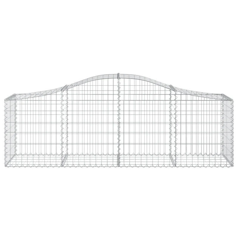 Cestas De Gaviones 8 Uds Forma De Arco Hierro 200x50x60/80 Cm
