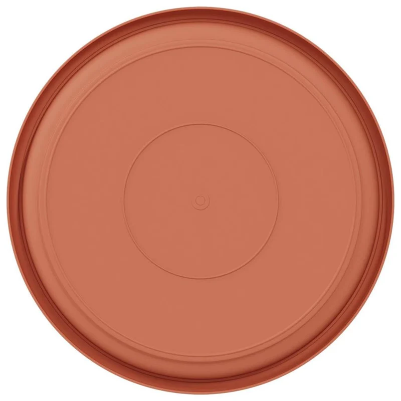 Bandeja Redonda Para Flores 24 Uds. Rojo Ladrillo Ø 27 X 2,5 Cm