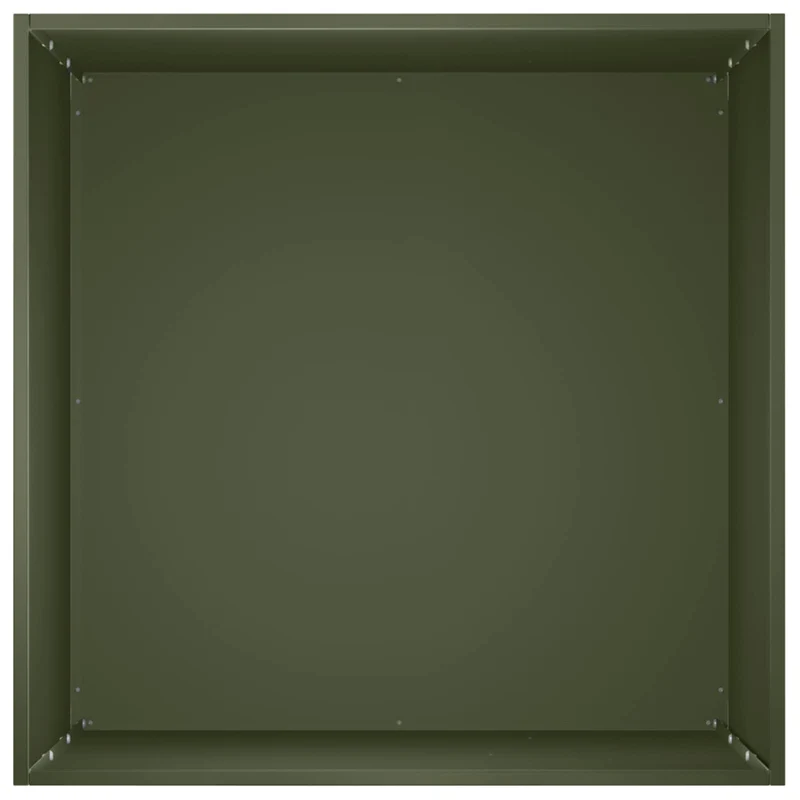 Macetero De Jardín 2 Uds. Verde Oliva 40 X 40 X 75 Cm