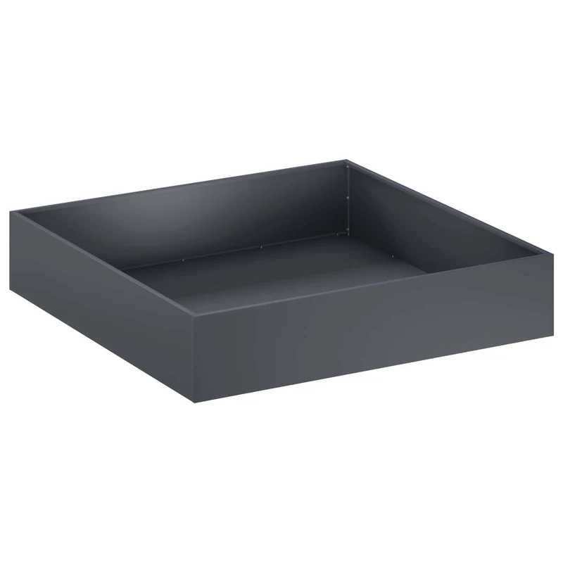 Macetero De Jardín 2 Uds. Gris Antracita 80 X 80 X 20 Cm