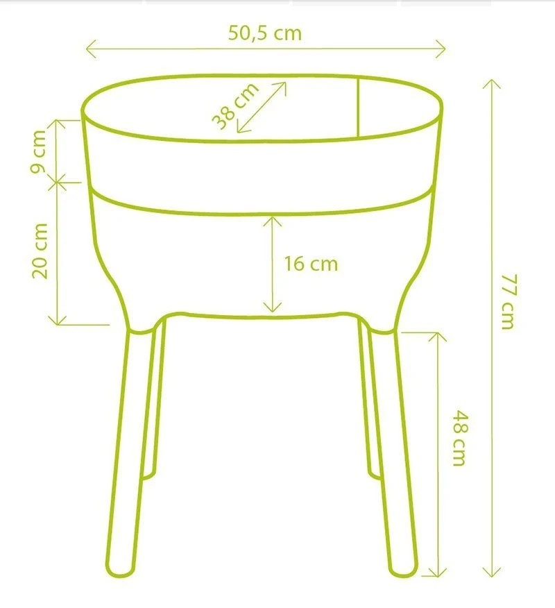 Jardinera Urbalive High Gris Con Auto-riego