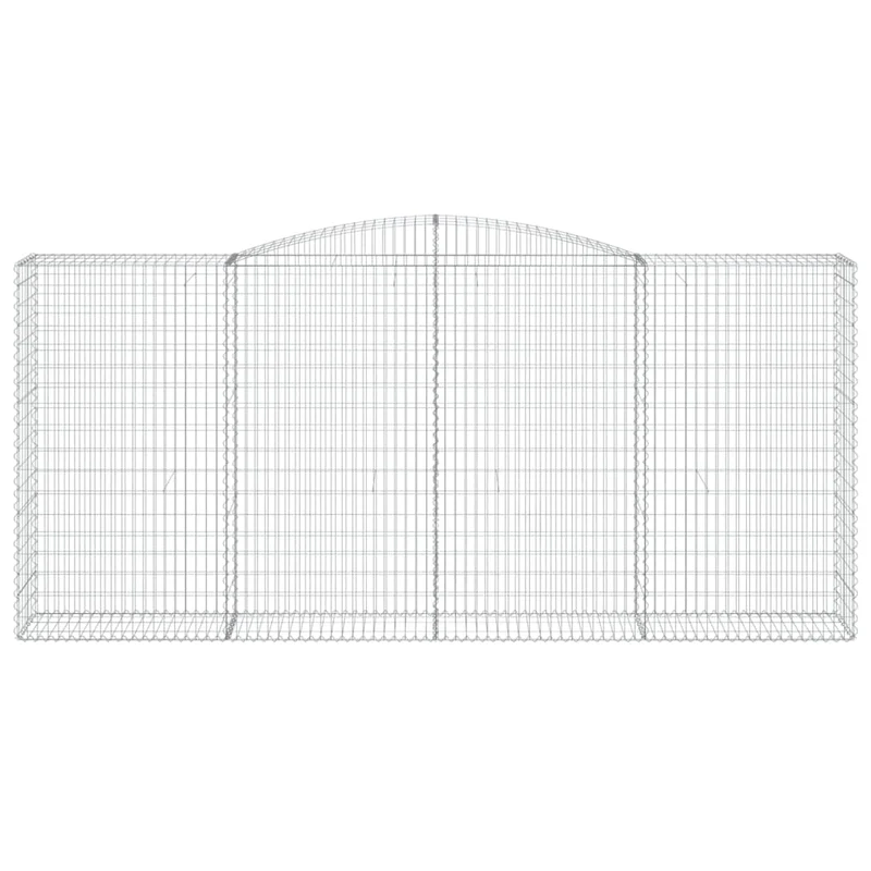 Cestas De Gaviones 7 Uds Forma De Arco Hierro 400x50x180/200 Cm
