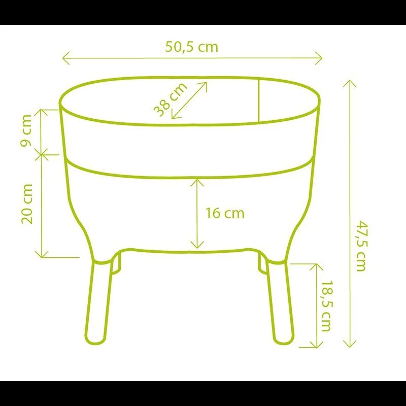 Jardinera Elevada Urbalive Low Verde Claro Con Auto-riego