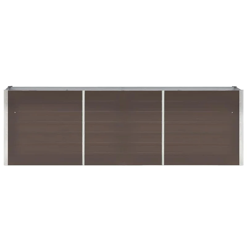 Arriate De Jardín De Acero Galvanizado Marrón 240x40x77 Cm