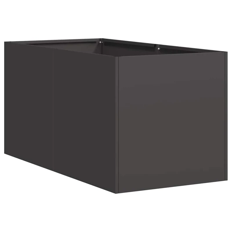 Jardinera De Acero Laminado En Frío Negro 40x80x40 Cm