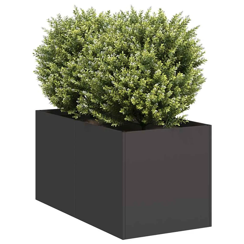 Jardinera De Acero Laminado En Frío Negro 40x80x40 Cm
