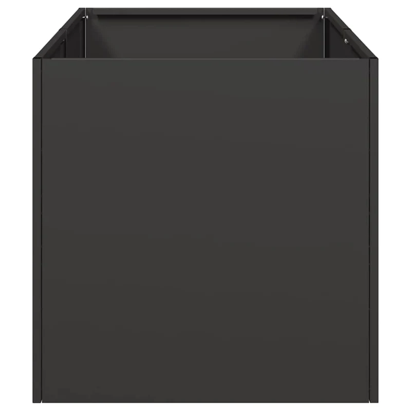 Jardinera De Acero Laminado En Frío Negro 40x80x40 Cm