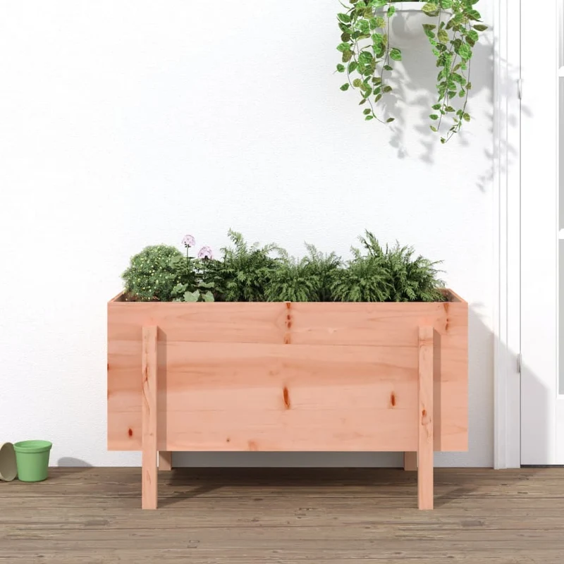 Arriate Elevado Jardín Madera Maciza Abeto Douglas 101x50x57 Cm