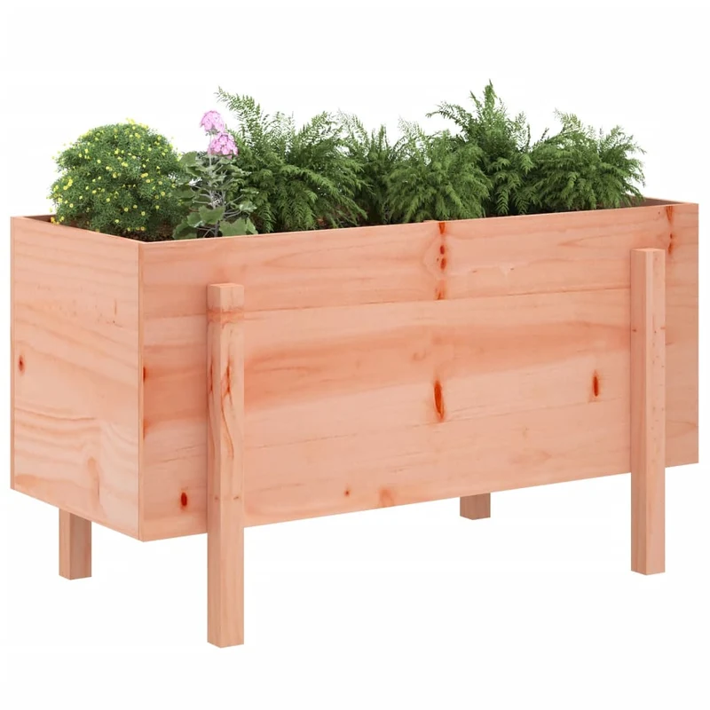 Arriate Elevado Jardín Madera Maciza Abeto Douglas 101x50x57 Cm