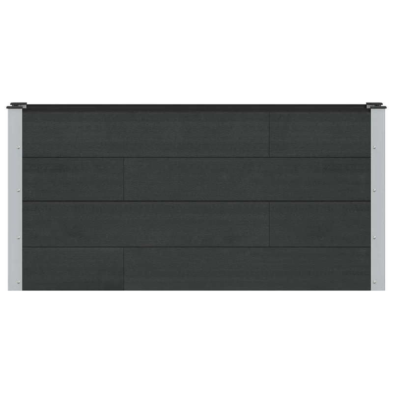 Arriate Elevado Negro 150 X 30 X 72 Cm Wpc Y Aluminio