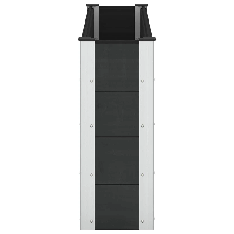 Arriate Elevado Negro 150 X 30 X 72 Cm Wpc Y Aluminio