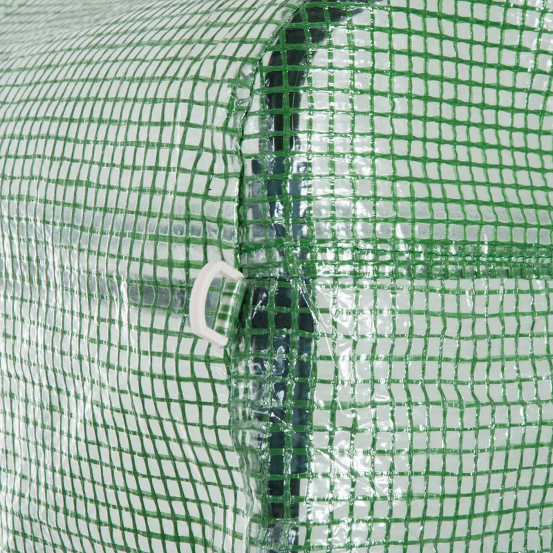Outsunny Invernadero De Túnel 4,5x3x2 M Con Paredes Laterales Enrollables Verde