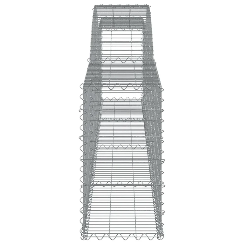Cestas De Gaviones 3 Uds Forma De Arco Hierro 400x30x60/80 Cm