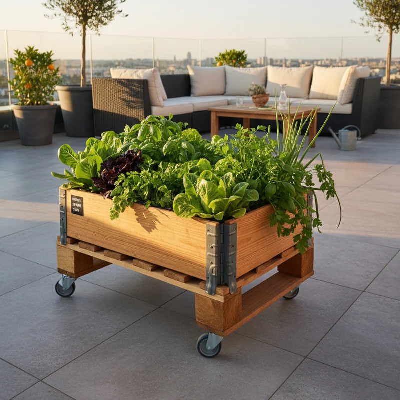 Bancal De Cultivo Mini De Madera De Pino Urban Green Club - 80x60x40 Cm 100 L