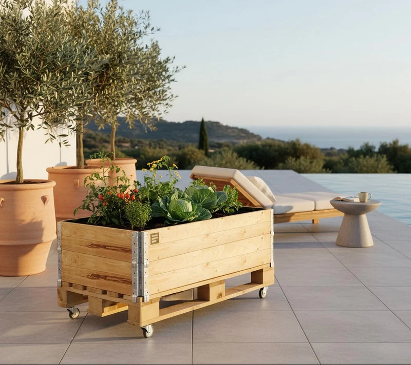 Bancal De Cultivo De Madera De Pino Urban Green Club - 120x80x50 Cm 400 L