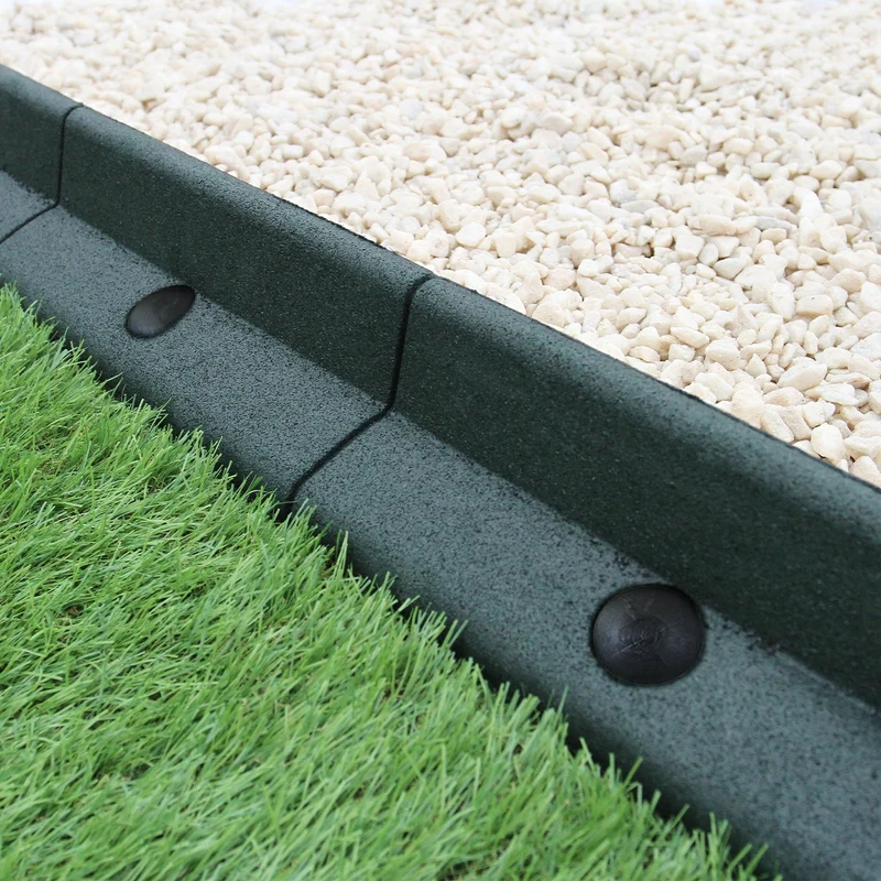 Bordes De Césped Verde Flexibles Jardín Bordes De Césped Paquete De 4 X 1.2m