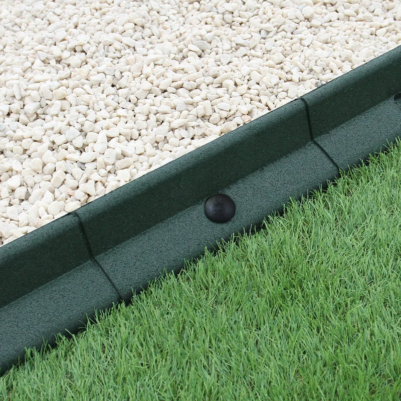 Bordes De Césped Verde Flexibles Jardín Bordes De Césped Paquete De 6 X 1.2m
