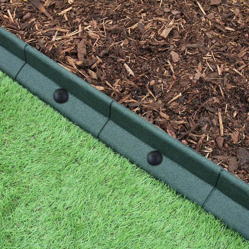 Bordes De Césped Verde Flexibles Jardín Bordes De Césped Paquete De 6 X 1.2m