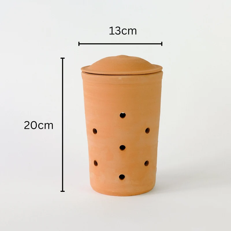 Compostador De Lombrices De Cerámica Para Residuos Orgánicos Urban Green Club - 13x13x20 Cm 2 L