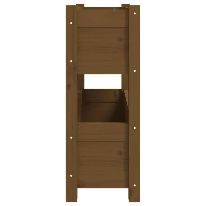 Jardinera De Madera Maciza De Pino Marrón Miel 77x25x66 Cm