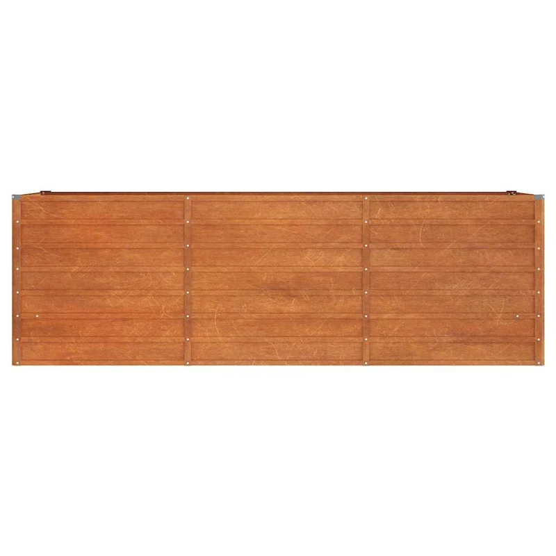 Arriate Oxidado De Acero Corten 240x80x77 Cm